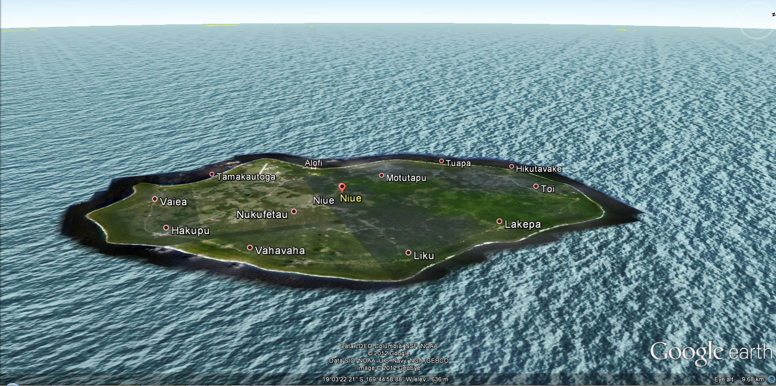 Niue Earth Map